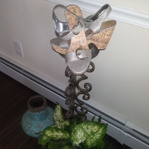 Silver wedge Heel Sandels